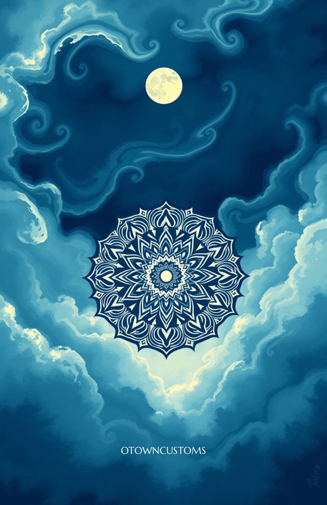 Mystic Moonlit Mandala Clouds