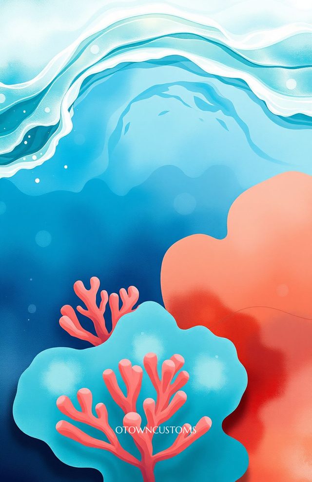 Abstract Coral Reef Wave