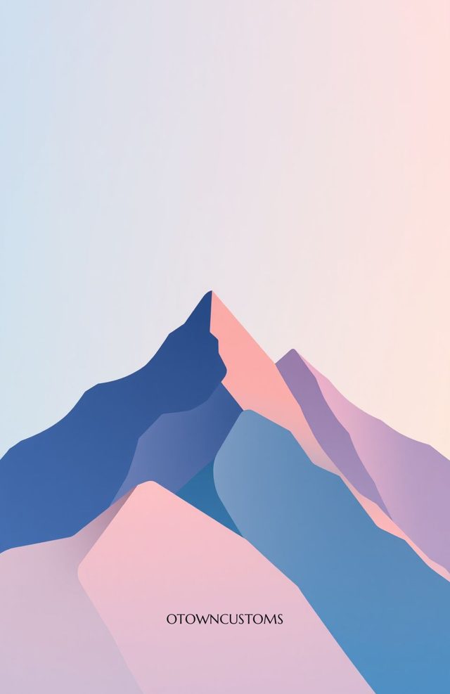 Geometric Abstract Mountain Gradient