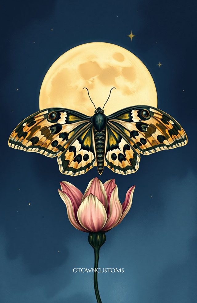 Ethereal Butterfly Floral Lunar Moth Dream Garden Phone Case For iPhone Samsun