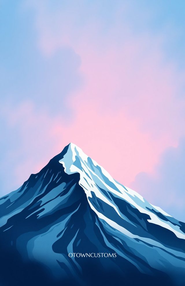 Minimalist Mountain Range Art