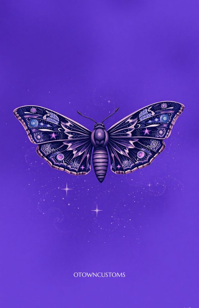 Celestial Moth Stardust Wings Mystical Art