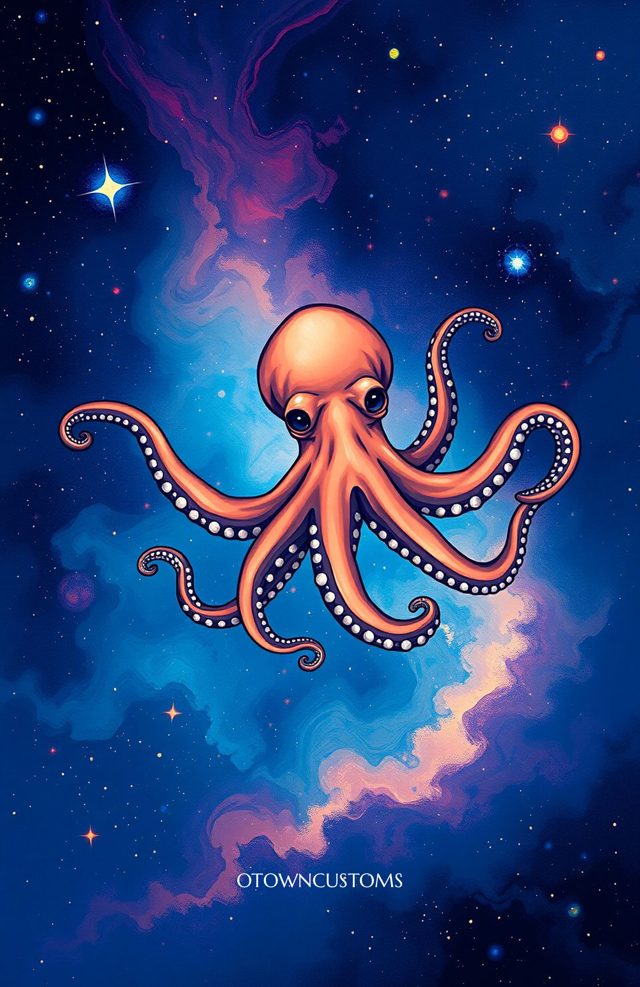 Cosmic Octopus Celestial Dance