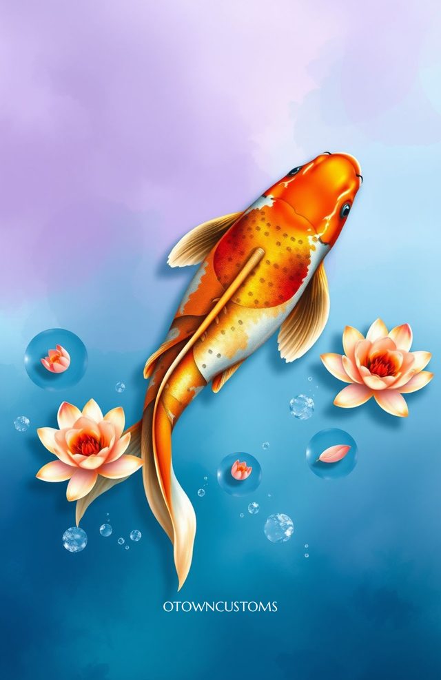 Mystic Koi Pond Reflections Digital Art