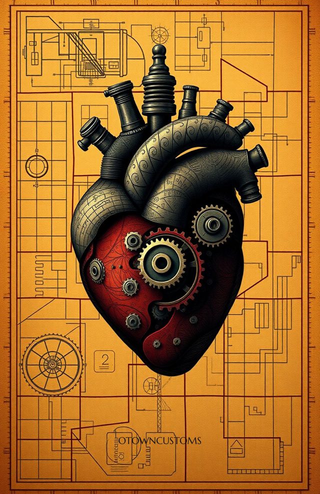 Steampunk Mechanical Gearwork Heart