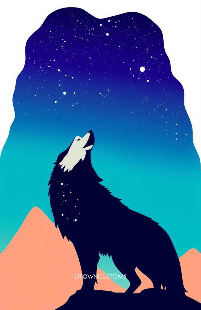 Galactic Wolf Constellation Minimalist