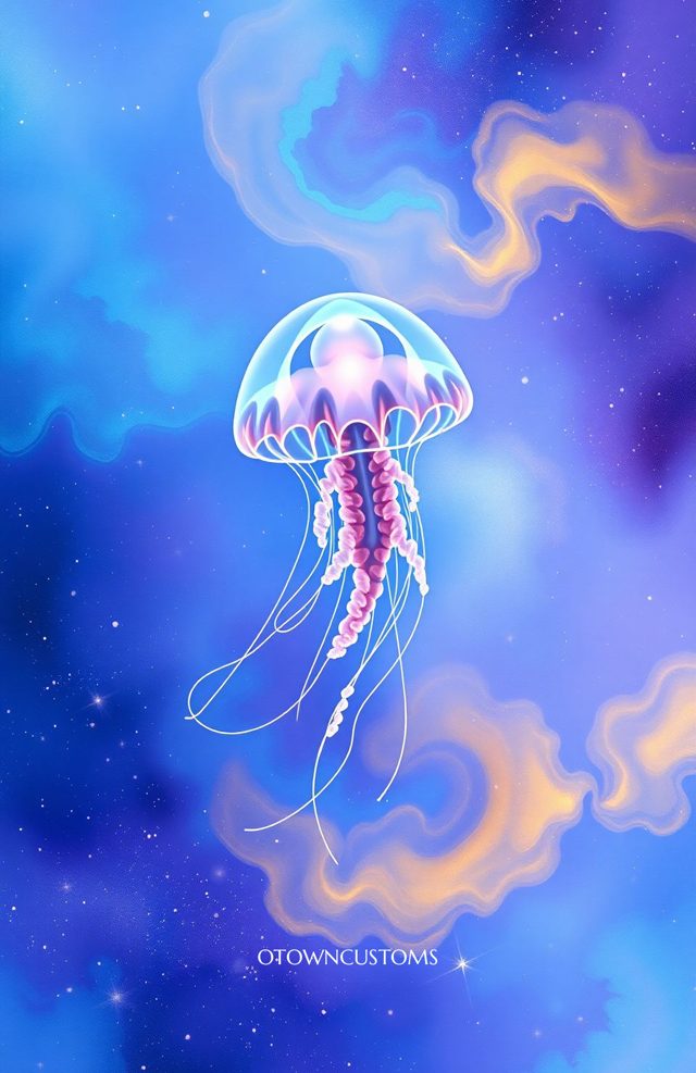 Glowing Cosmic Jellyfish Nebula Dreams