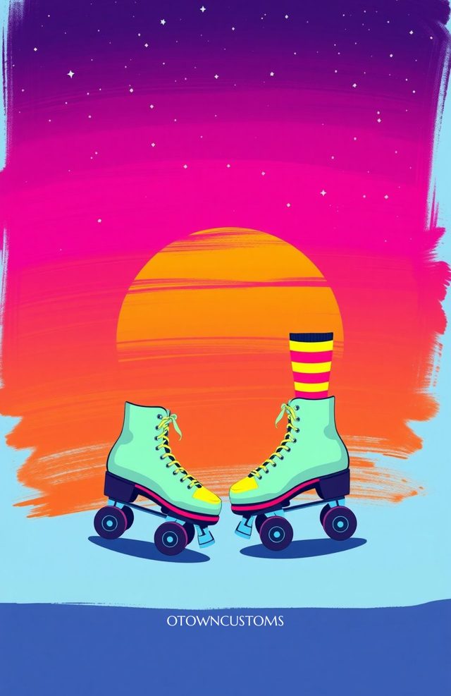 Retro 80s Sunset Roller Disco