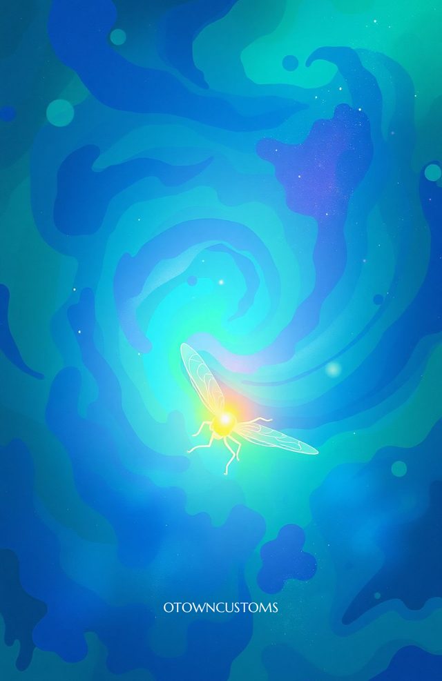 Glowing Nebula Firefly Abstract