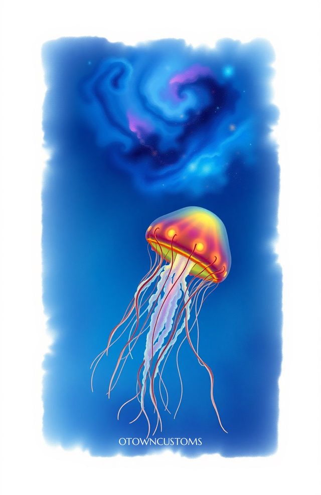 Cosmic Jellyfish Nebula Digital Art
