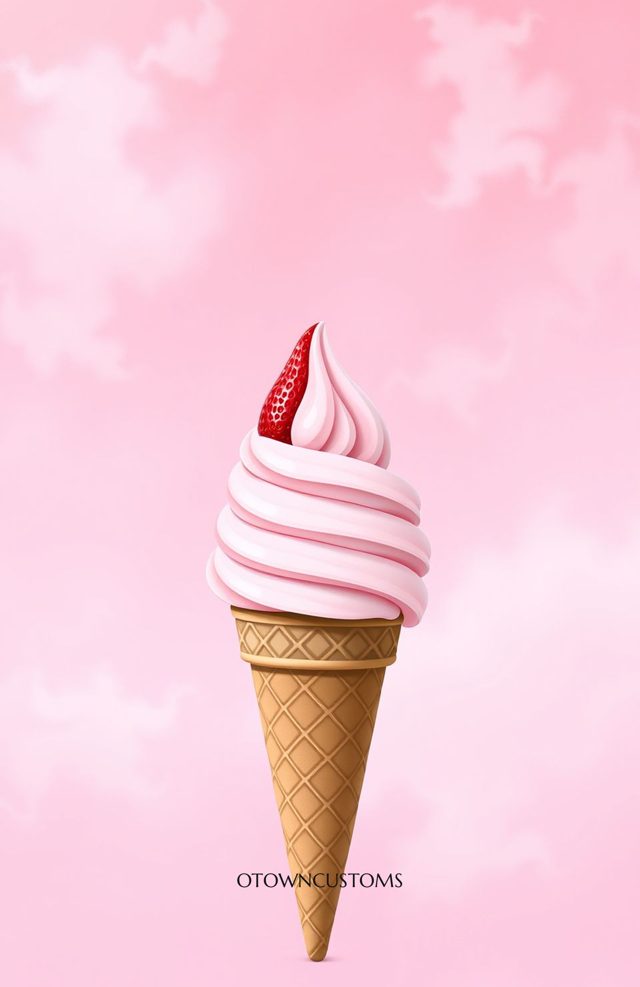 Strawberry Swirl Soft Serve