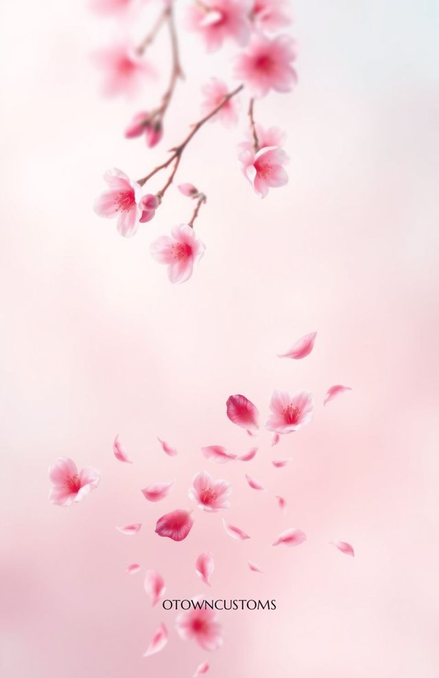 Soft Focus Floating Sakura Blossoms