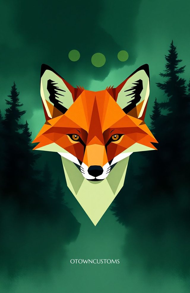 Forest Spirit Geometric Polygon Nature