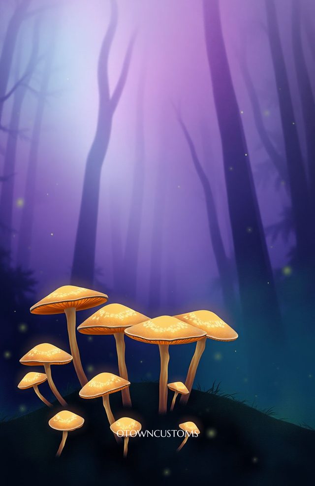 Enchanted Glowing Mushroom Forest