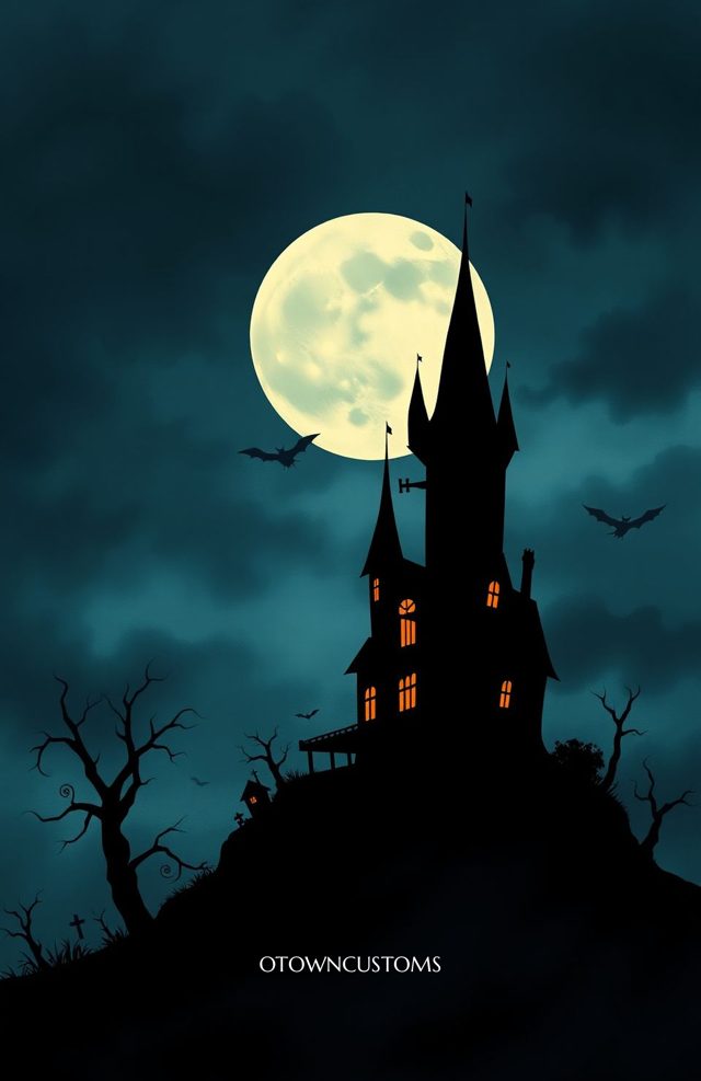 Spooky Haunted House Silhouette