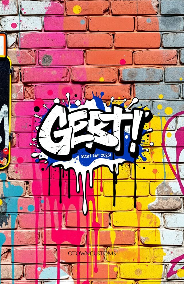 Vibrant Graffiti Rainbow Splash Street Art