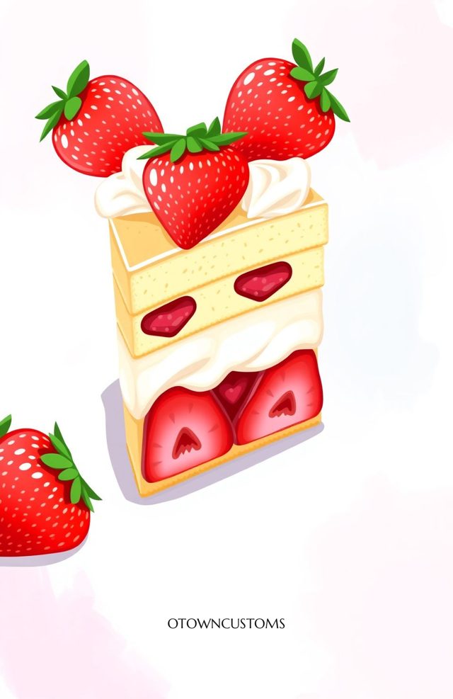 Strawberry Shortcake Stylized Food Floral