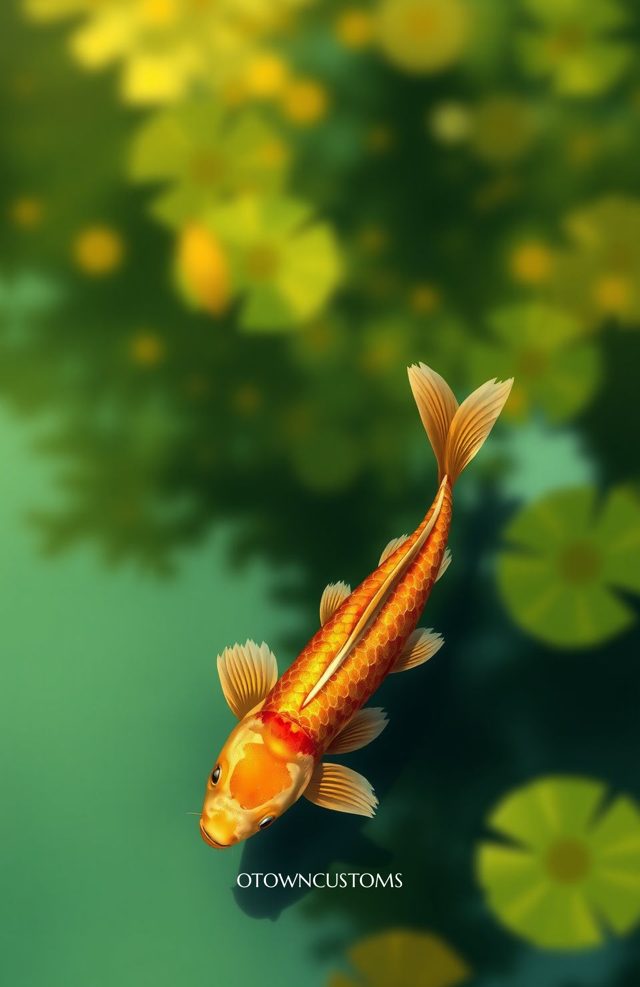 Zen Koi Pond Serenity Fish