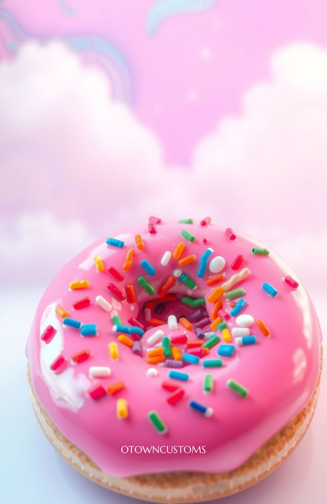 Delicious Sprinkle Donut Food