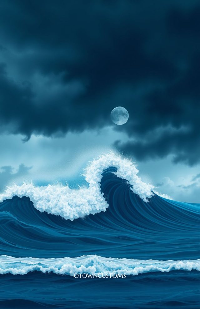 Ocean Waves Crashing Seascape