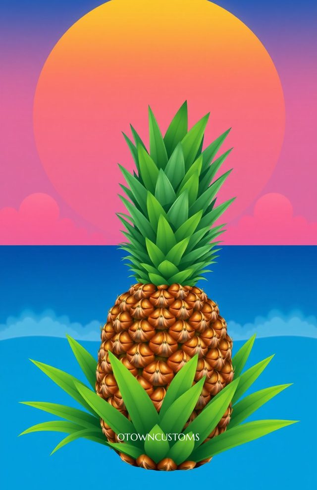 Tropical Pineapple Retro