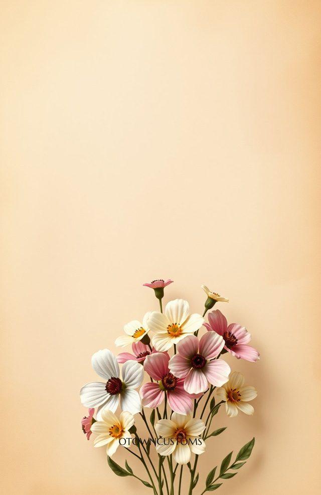 Vintage Floral Pressed Bouquet Soft