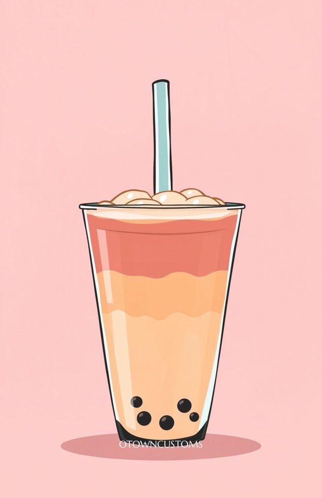 Minimalist Kawaii Boba Tea