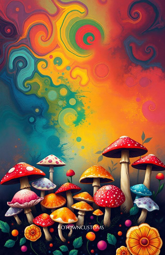 Psychedelic Mushroom Forest Fantasy