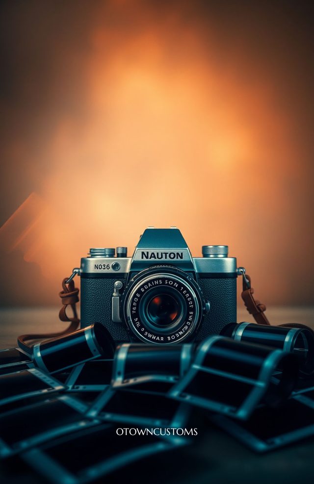 Vintage Camera Filmstrip Retro