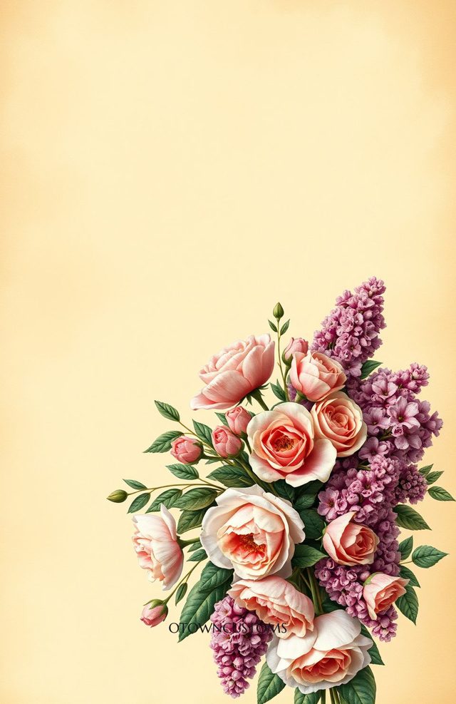 Vintage Floral Bouquet Impressionistic Painting