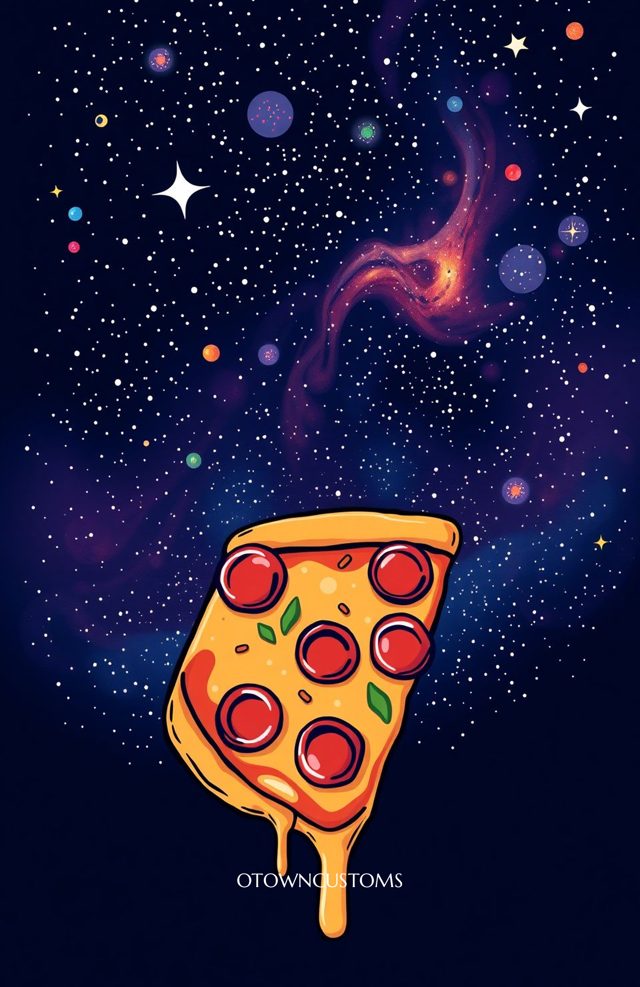 Pizza Slice Galaxy Cosmic