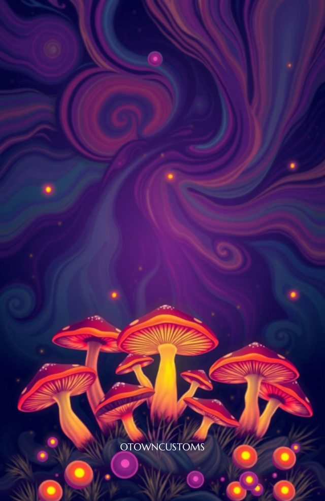 Psychedelic Mushroom Garden