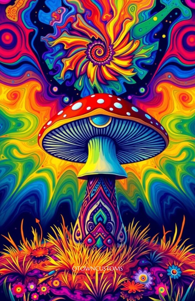 Vibrant Psychedelic Mushroom