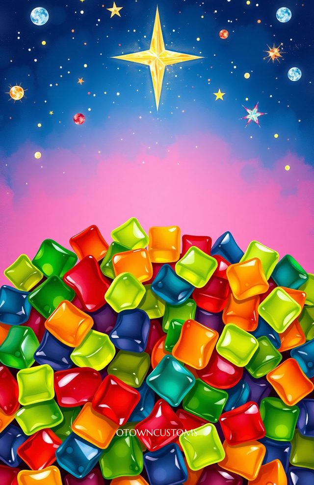 Candy Starry Night Gummy Bear Galaxy