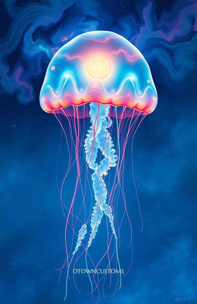 Cosmic Jellyfish Neon Fantasy
