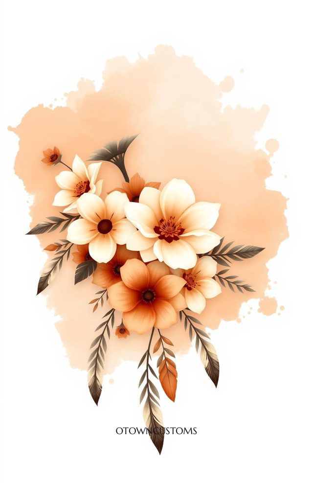 Watercolor Floral Bouquet Boho