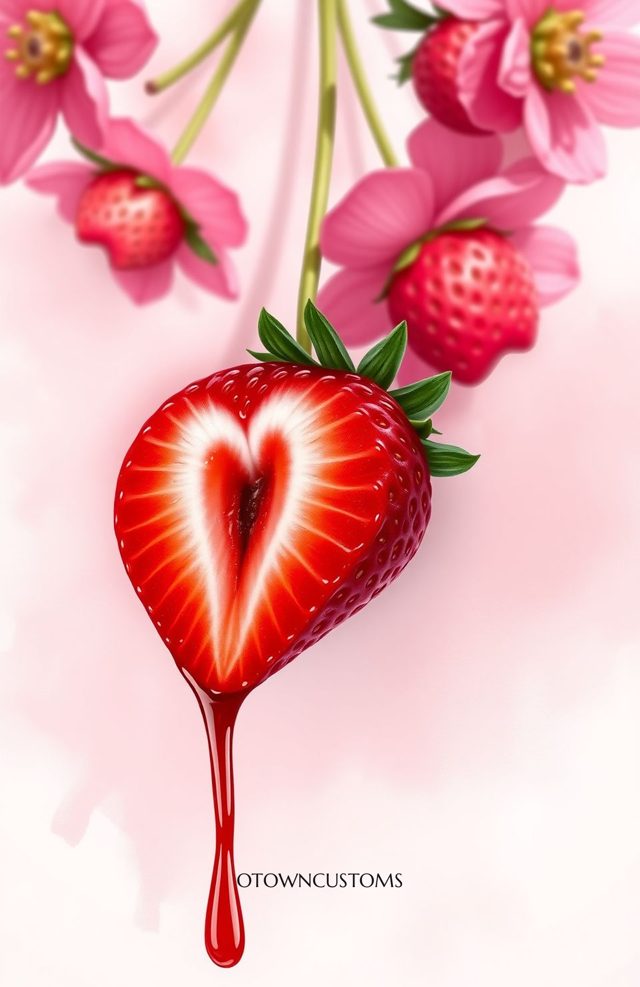 Strawberry Fields Floral Illustration