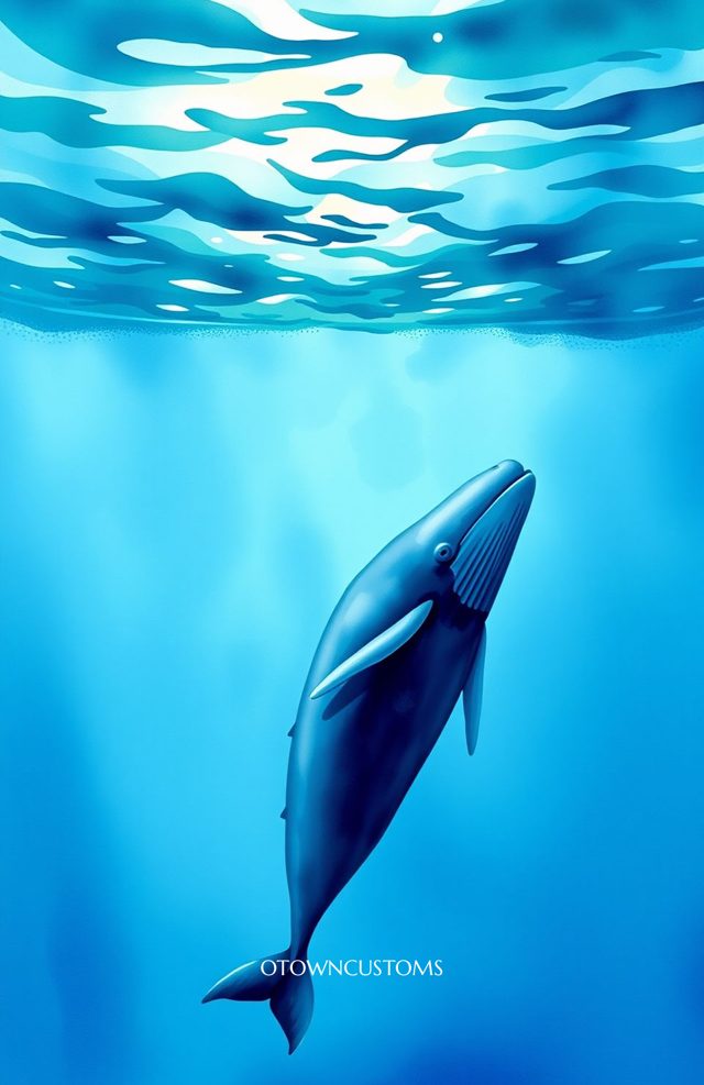 Realistic Watercolor Whale Song