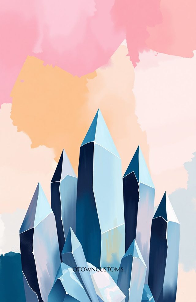 Abstract Crystal Quartz Cluster