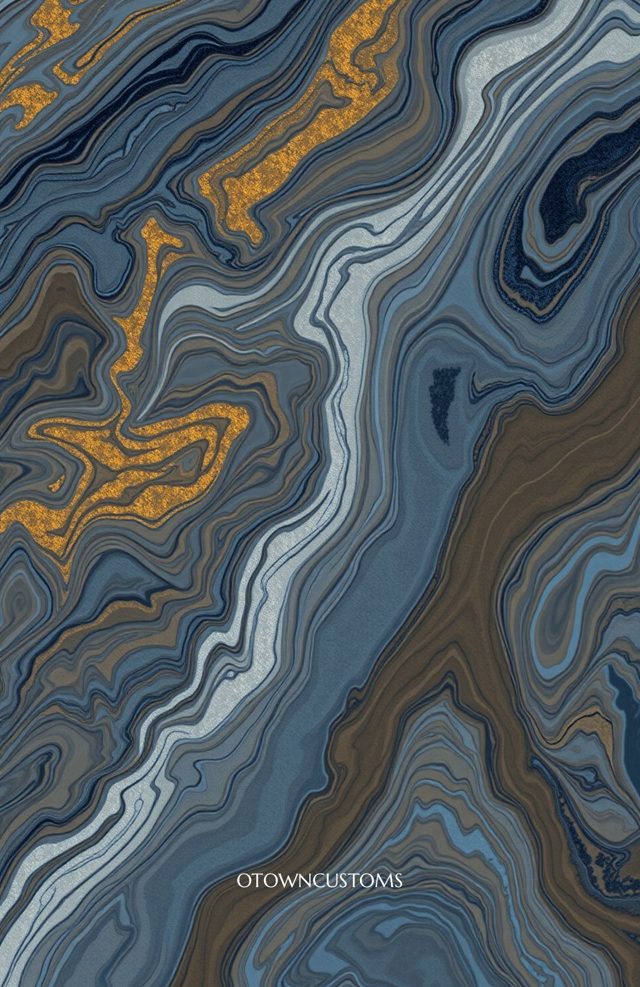 Marbled Agate Abstract Gold Leaf