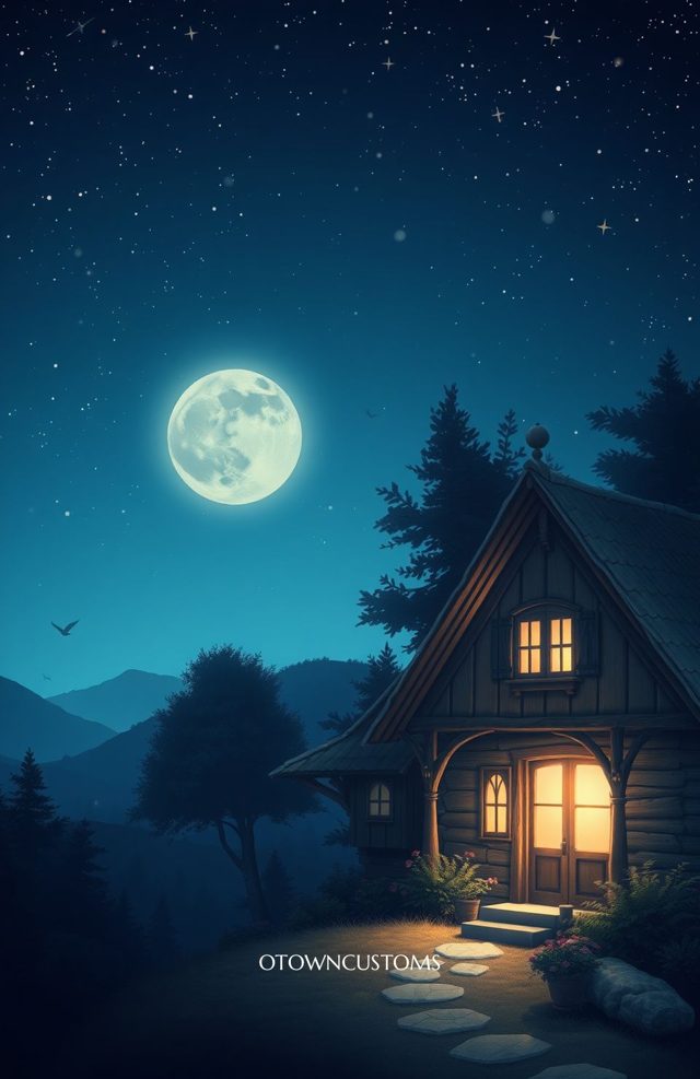 Cozy Cabin Moonlit Cottage