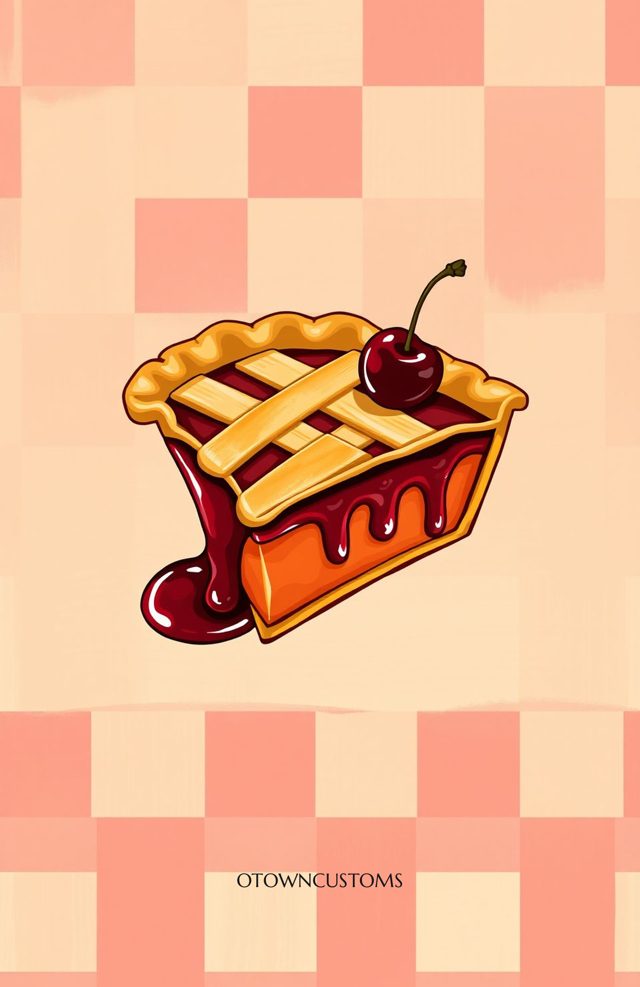 Delicious Slice Pie Cartoon Illustration
