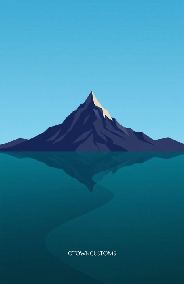 Minimalist Mountain River Flow