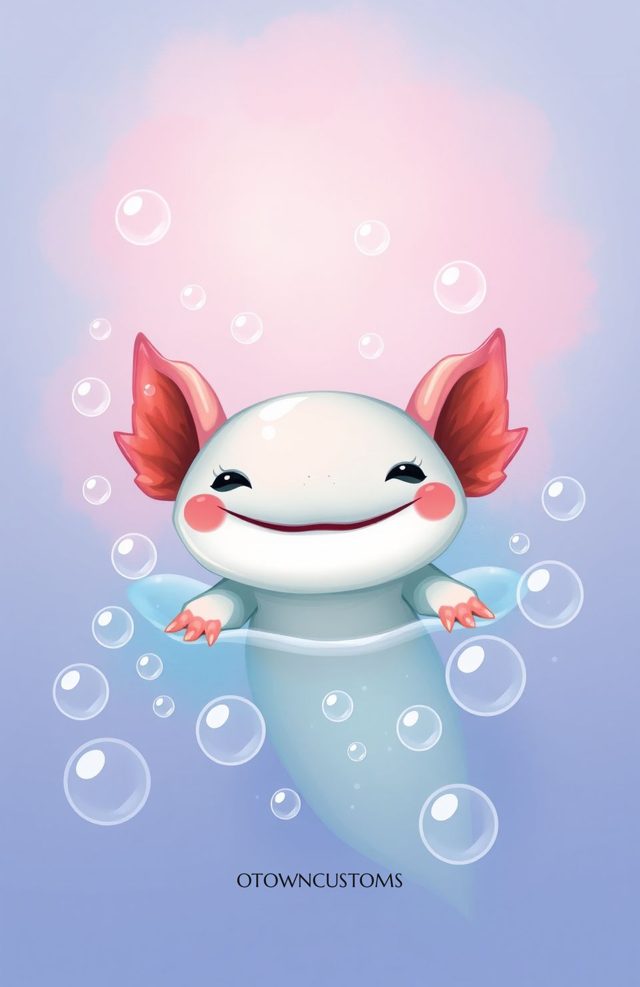 Kawaii Cute Axolotl Bubble Bath