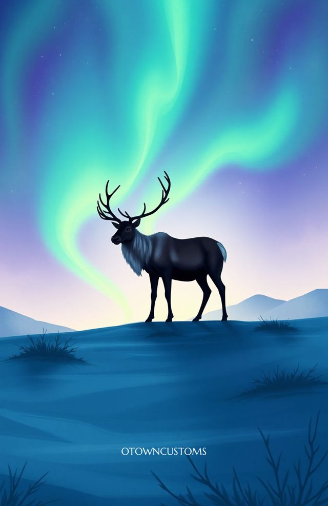 Stylized Northern Lights Aurora