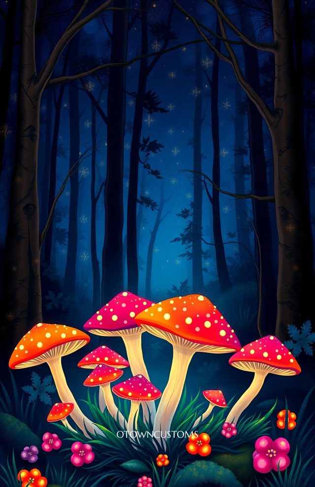 Magical Mushroom Forest Glow