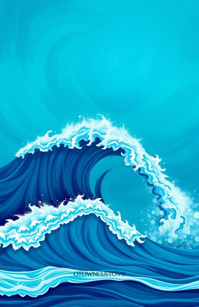 Stylized Ocean Wave Crest