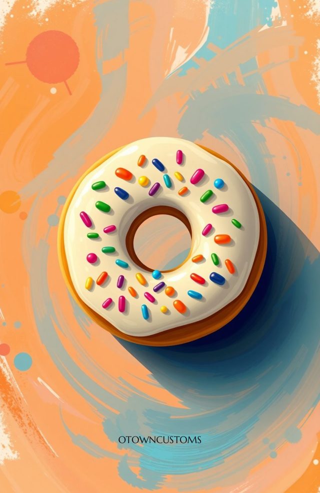 Abstract Donut Sprinkle Food
