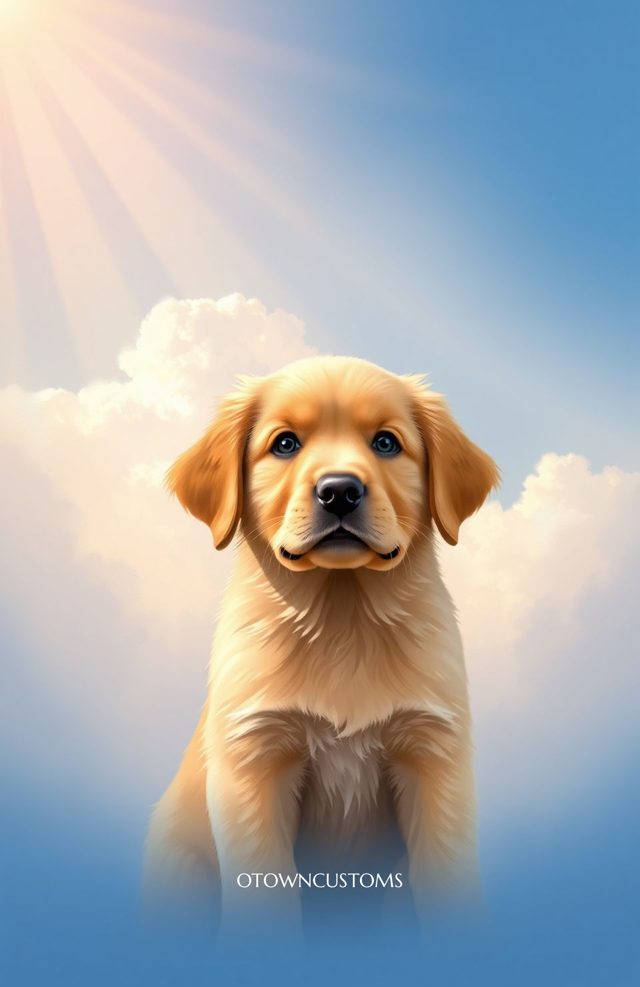Photorealistic Golden Retriever Puppy Love