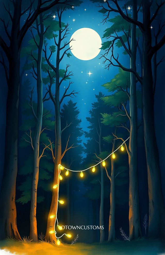 Whimsical Fairy Light Forest